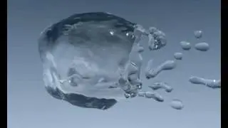 Bullet flying through water cube in Blender