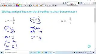 Solving a Rational Equation that Simplifies to Linear Denominator x