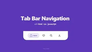 How to create Tab Bar Navigation in html | Html CSS Javascript