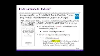 Narasimha Rao: FDA recommendations on immunogenicity risk assessment for synthetic peptide drugs