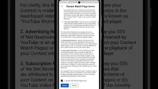 How to Accept YouTube Term on Mobile | Shorts Monetization Update 2023 | #Shorts #ShortsMonetization