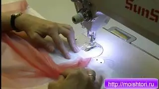 Lambrequin puffs comb method 2