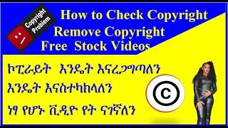 ኮፒራይት እንዴት እንከላከላለን እናስተካክላለን እና ነፃ የሆኑ ቪዲዮ የት ናገኛለን | How to Remove Copyright & Prevent on YouTube
