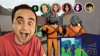 Squeex playing games with The Roomies! (Rae, Tina, Sykkuno, Blau, and Leslie)
