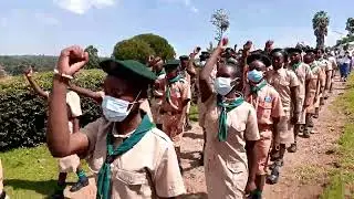 lovely marching skills shown by  chipukizi scouts