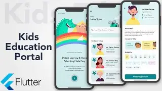 Flutter tutorial Kids education platform | Flutter ui speed code | flutter tutorial