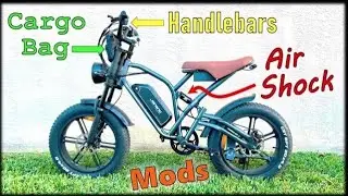 Upgrade your Jansno X50 eBike and Handlebars Rear Shock & Cargo Bag