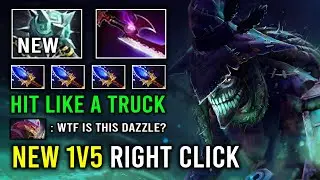 CRAZY New 1v5 Hyper Carry Dazzle 100% Right Click 7.33 New Aghanim Upgrade AoE Hex Dota 2
