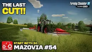 THE LAST CUT OF HAY!! [Mazovia Start With $0] FS22 Timelapse # 54