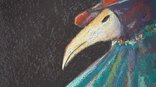Венецианский карнавал. Как нарисовать масляной пастелью