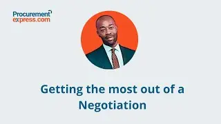 Getting the most out of a Negotiation