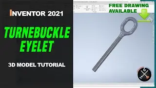 Turnebuckle in Autodesk Inventor | 3D model Tutorial | Sweep feature