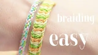 Braiding: friendship bracelet. Трехцветное плоское плетение