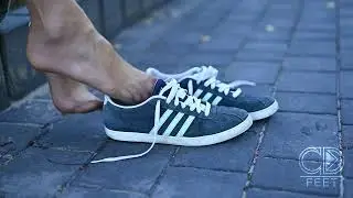 Showing My Blue Adidas + Nylon Feet 👟💙