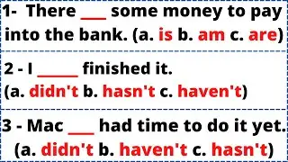 English Grammar Quiz: 30 Questions Level Test- Beginner(part2) |English MasterClass|