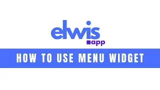 Series of Basic Tutorials - 5.How to use Menu Widget and create Template
