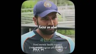 Indian star cricketer Rohit Sharma's advice on worrying about past #rohitsharma #cricket #india