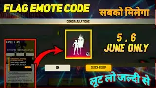 Free Fire New Redeem Code Today | Flag Emote Redeem Code | 5 June Redeem Code | ff redeem code today