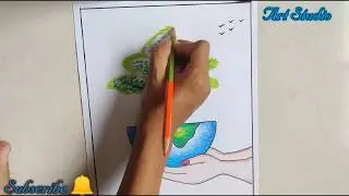 World environment day drawing | Save nature | Save Nature | Save environment poster for compitition
