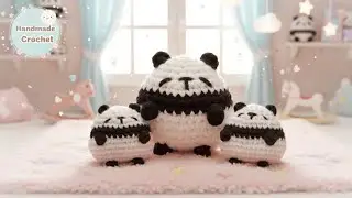 Вязаная панда🐼🌿МК 