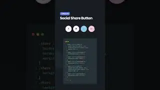 Social share button with CSS & Javascript. Source code link in the comments 🔥