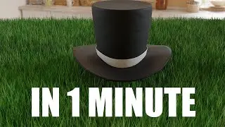 🎩 How to create a Tophat in 1 Minute in Blender 🎩 Tutorial