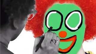 Artist Paints Your Clown Face on Green Screen