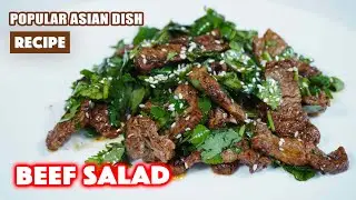 Asian STYLE Beef Salad WIth Soy Sauce And Garlic | Easy Dinner Recipe