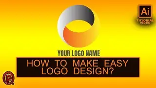 HOW to make easy logo with ILLUSTRATOR? Gradients color for beginners! #design 🧭