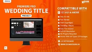 Wedding Title Project in Premiere Pro | Cinematic Wedding Title Templates | ZD032