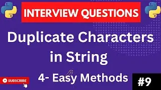 Duplicate Characters in String |python program to remove duplicate characters | Python Coding