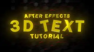 How to make 3D Text in After Effects | After Effects Tutorial