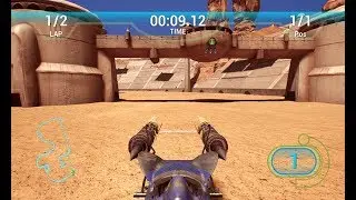 Star Wars Pod Racer Game Unreal Engine 4 Remake Gameplay (Pod Racing Game)