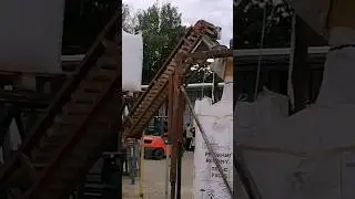 Мини линия переработки пеллет в древесное волокно #machine #industrialcrusher #shredder