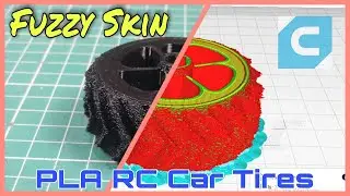 3D Printed RC Car Tire Made of PLA!! and FUZZY SKIN feature explain