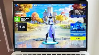 Playing Fortnite Battle Royale on MacBook Air M2 with Geforce Now Cloud Gaming!
