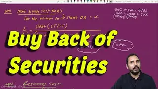 Buy Back of Securities Introduction (Lecture 1)