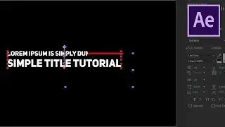 Simple text animation tutorial in After Effects | After Effects Tutorial