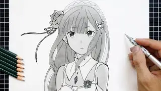 How to Draw Emilia from Re:ZERO | Easy Step by Step Tutorial for Beginners