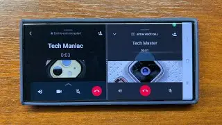 Samsung S22 Ultra WhatsApp vs BOTIM App Horizontal Split Screen View Outgoing Calls at the Same Time