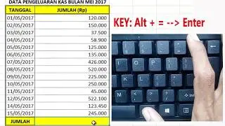 Cara cepat menjumlahkan angka tanpa rumus di ms excel [Shortcut autosum ]