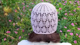 Stunning Crochet Leaf Lace Hat😍