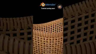 Handcrafted Lattice Basket Render | Full Tutorial Coming Soon #shorts #blender