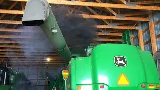 John Deere 9760 Combine,  Hard Cold Start