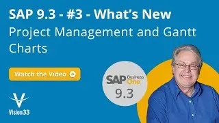 What's New SAP 9.3 - #3 - Project Management and Gantt Charts