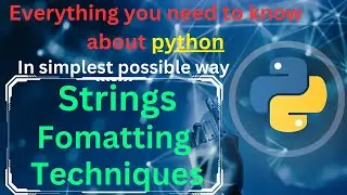String Formatting techniques in 