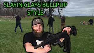 Bullpup Shotgun Slays Clays Fun Elimination Shooting Game