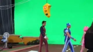 Beatles Wanna be's LazyTown chloe Lang on set
