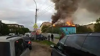 Пожар в Мурманске 01.06.18