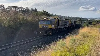 TasRail TR14 TR11 2054 2051 #53 train alongside Glenwood Road